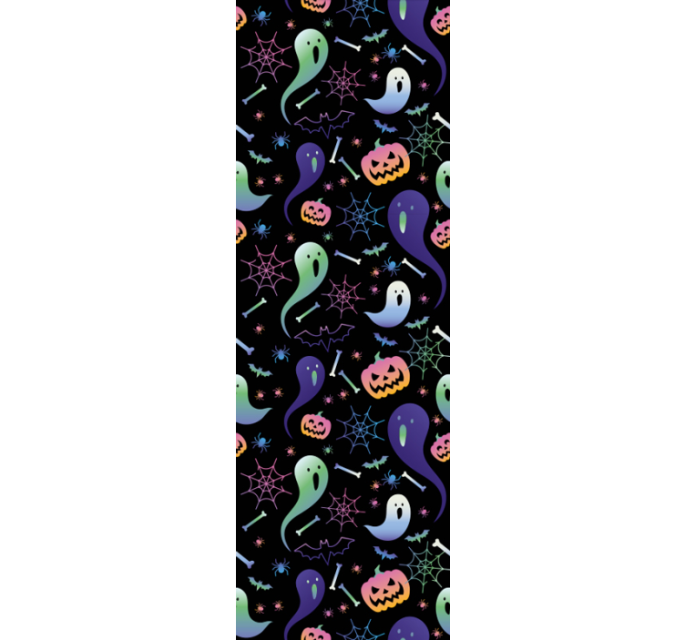 Cadılar bayramı duvar kağıdı korkutucu motifler - TenStickers