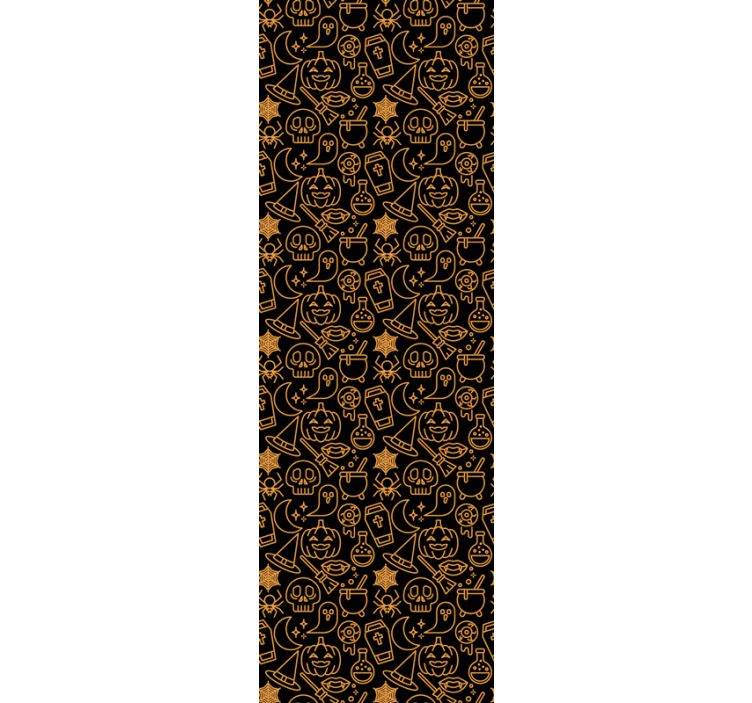 Neon elemanları cadılar bayramı duvar kağıdı - TenStickers