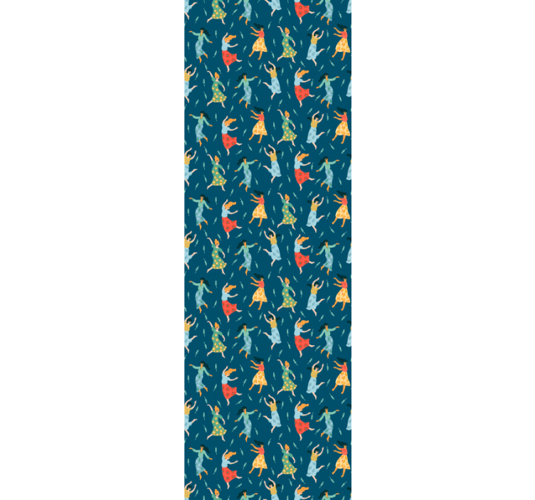 Renkli dansçılar genç yatak odası duvar kağıdı - TenStickers