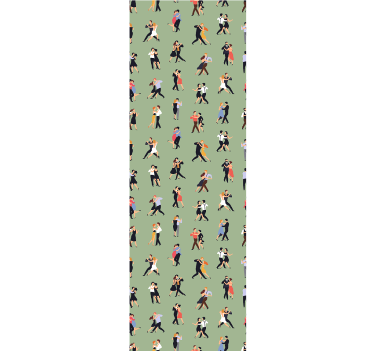 Insanlar dans desen duvar kağıdı - TenStickers