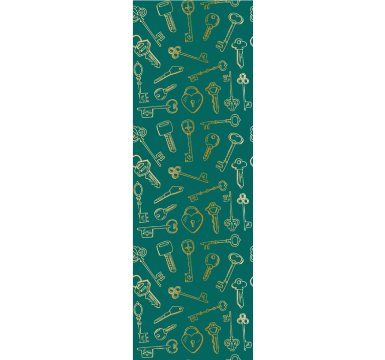 Vintage anahtar desenleri duvar kağıdı süslemeleri - TenStickers