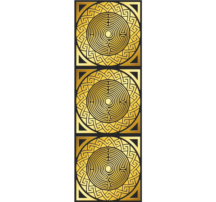 Dairesel menderes 3d duvar kağıdı - TenStickers