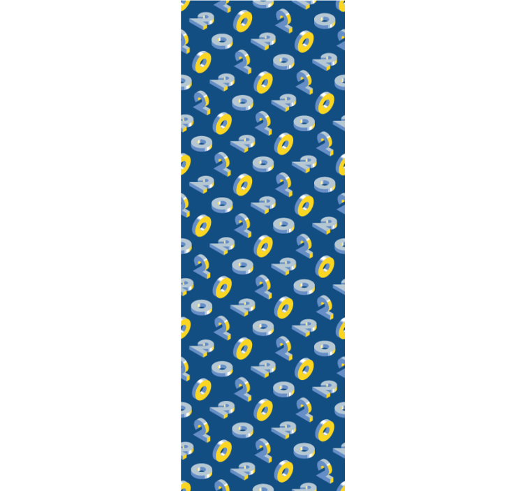 Geometrik göz modeli çocuk odası duvar kağıdı - TenStickers