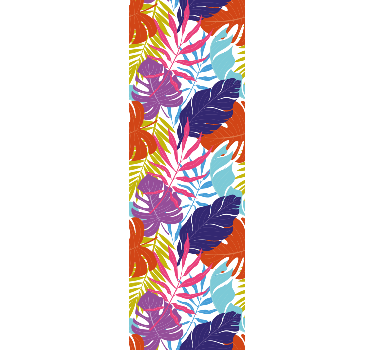 Renkli yapraklar yaprak duvar kağıdı - TenStickers