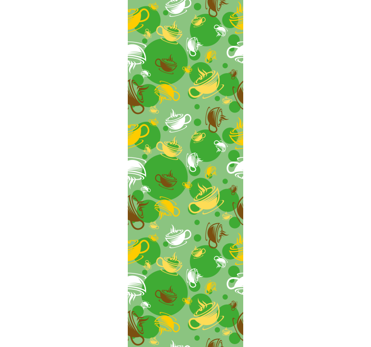 Bardak siluetleri duvar kağıdı - TenStickers