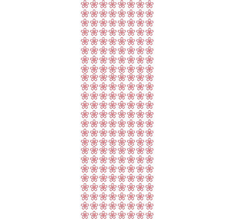 Kore kırmızı çiçekler duvar kağıdı - TenStickers