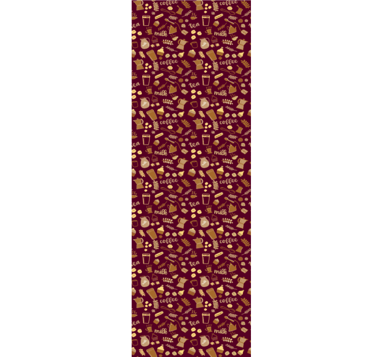 Içecek motifi deseni mutfak duvar kağıdı - TenStickers