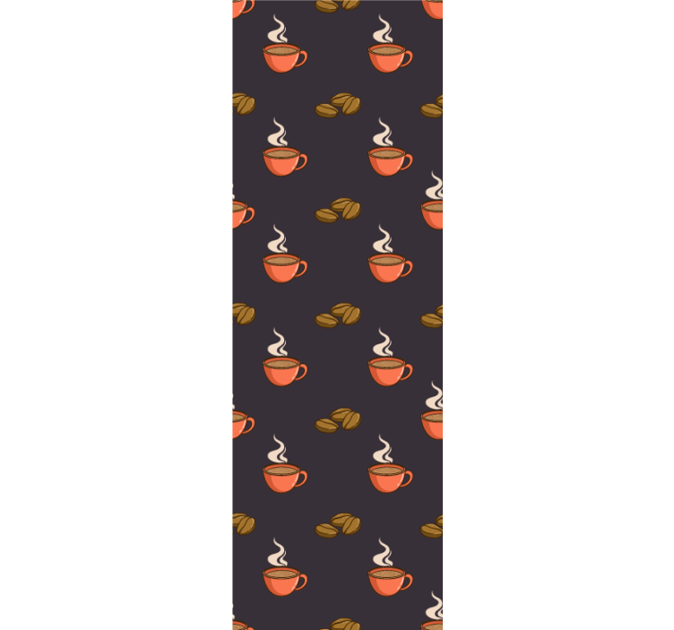 Kahve çekirdekleri ve kupa mutfak duvar kağıdı - TenStickers