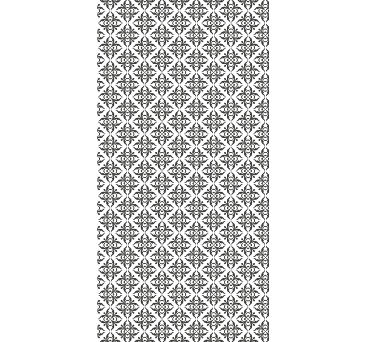 Zarif siyah çiçekli ofis duvar kağıdı - TenStickers