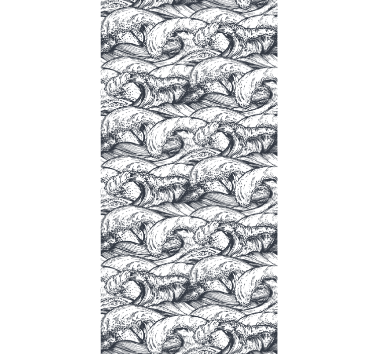 Okyanus dalgaları desen doğa duvar kağıdı - TenStickers