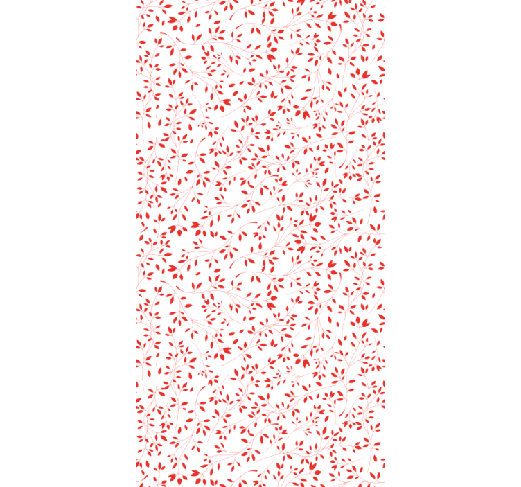 Beyaz zemin üzerine kırmızı yaprak ağaç duvar kağıdı - TenStickers