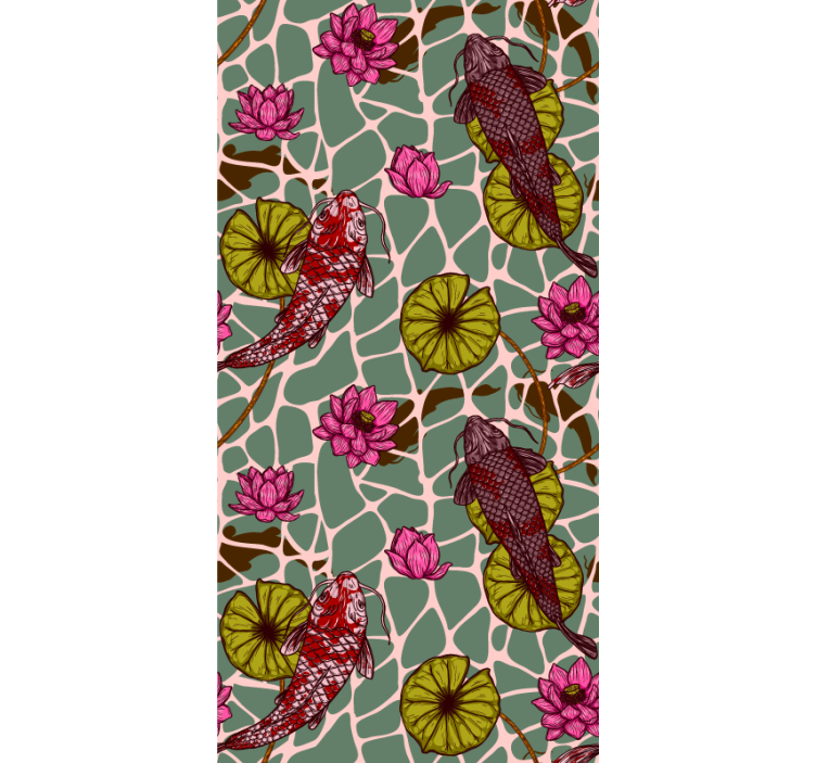 Koi balığı hayvan duvar kağıdı - TenStickers