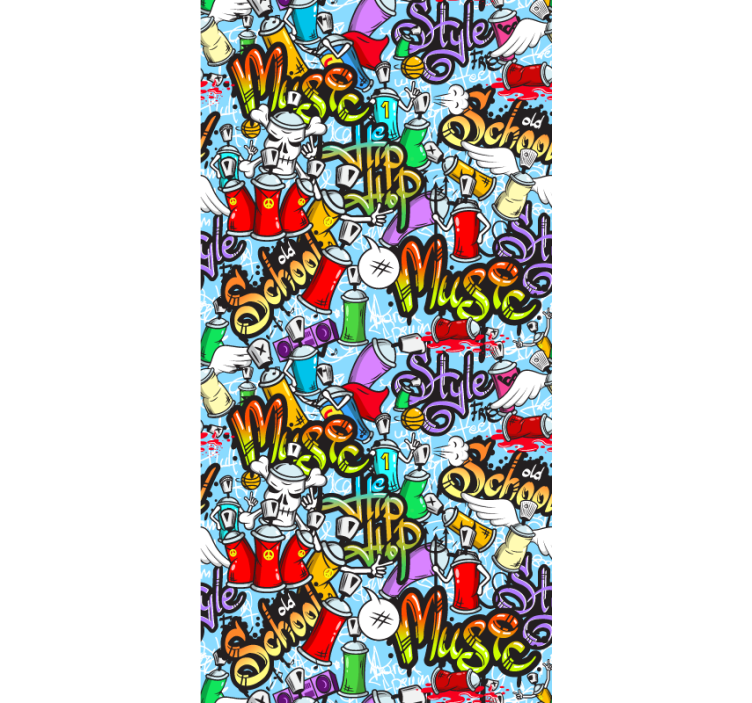 Renkli grafiti duvar etiketleri sanat duvar kağıdı - TenStickers