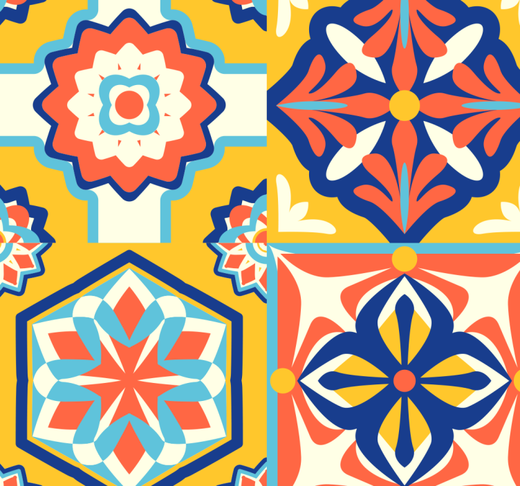 çeşitli süs duvar kağıdı - TenStickers