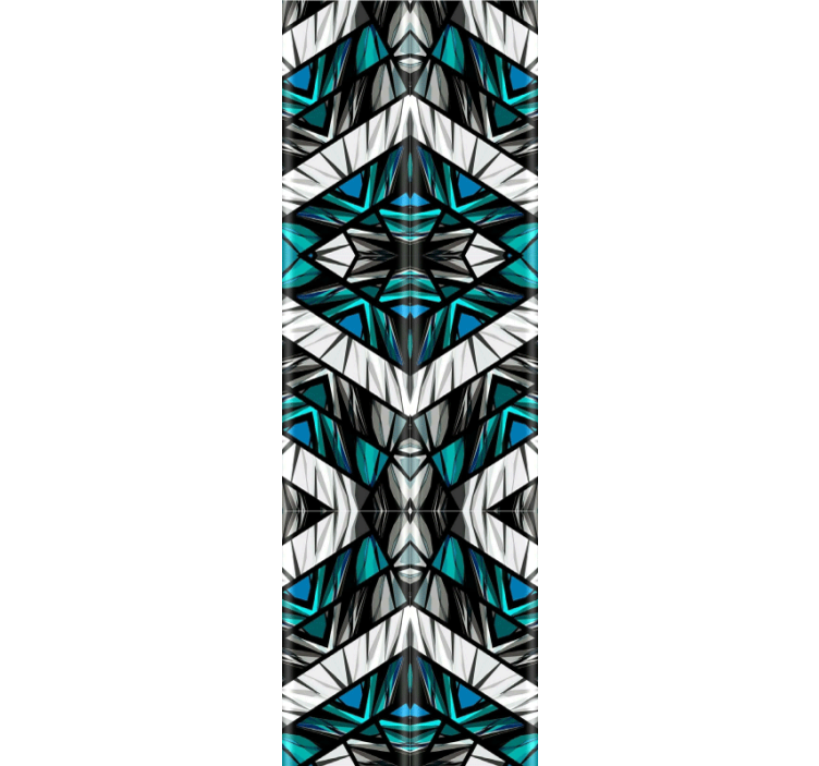 Serin siyah, mavi beyaz grafiti sanatı duvar kağıdı - TenStickers