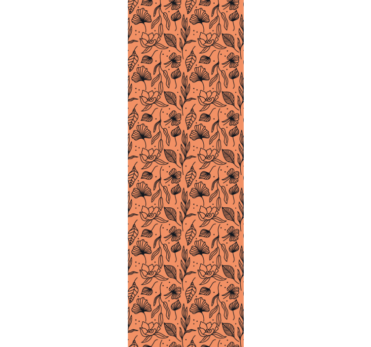 çiçek desenli iç mekan çiçek desenli duvar kağıdı - TenStickers