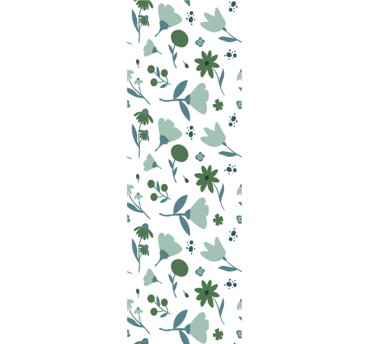 Botanik çiçeği çiçek desenli duvar kağıdı - TenStickers