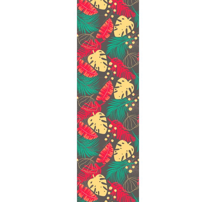 Tropik canavar motifi yağmur ormanları duvar kağıdı - TenStickers