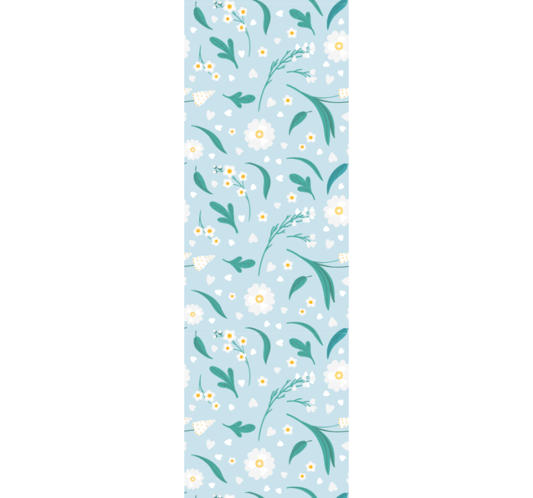 Papatya çiçekleri düşen çiçek duvar kağıdı - TenStickers