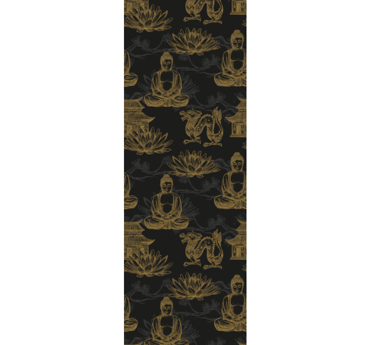 Budist ikonografisi yetişkin odası duvar kağıdı - TenStickers