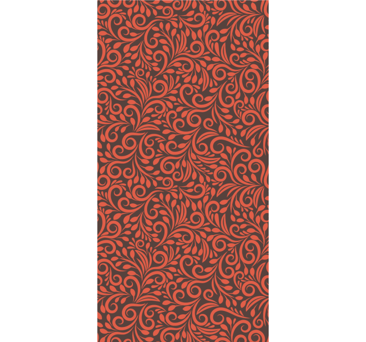 Süslü girdaplar çiçek süs duvar kağıdı - TenStickers