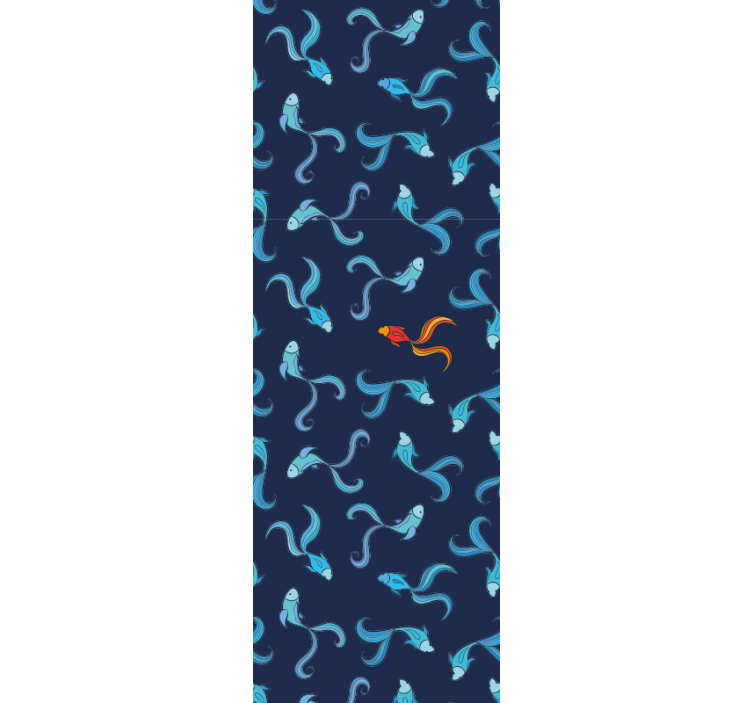 Bin bir turuncu balık modern duvar kağıdı - TenStickers