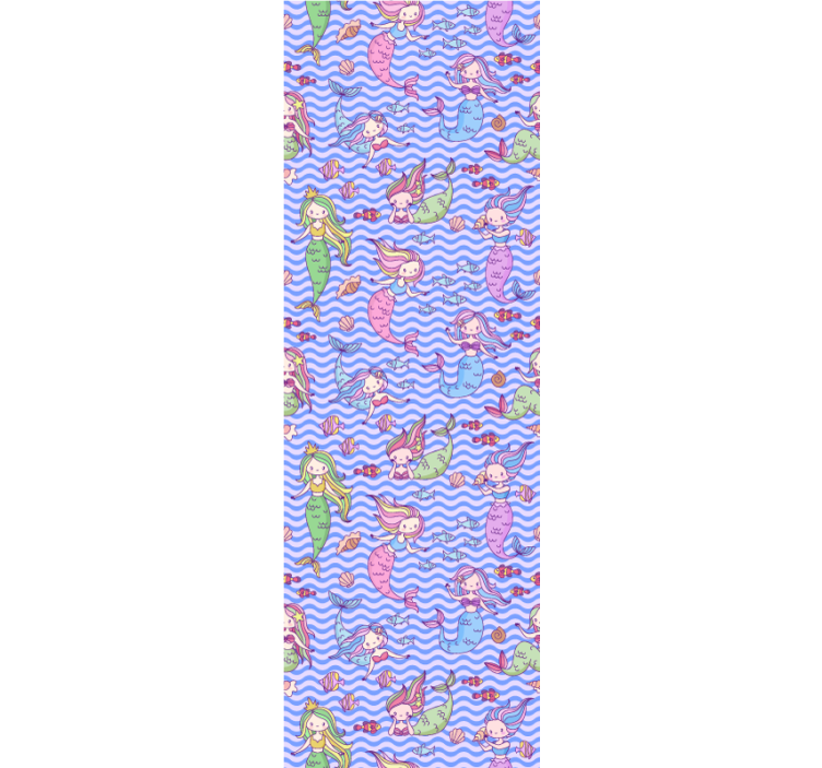 Deniz kızı görüntüleri çocuk odası duvar kağıdı - TenStickers