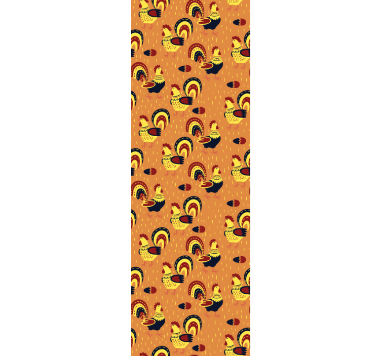 Orijinal horoz gölge renkleri duvar kağıdı - TenStickers