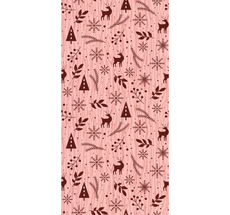 Ren geyiği ormanı sahnesi hayvan duvar kağıdı - TenStickers