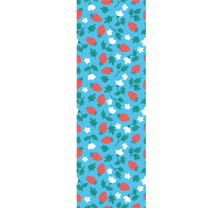 Renkli meyve ve çiçek desenli duvar kağıdı - TenStickers