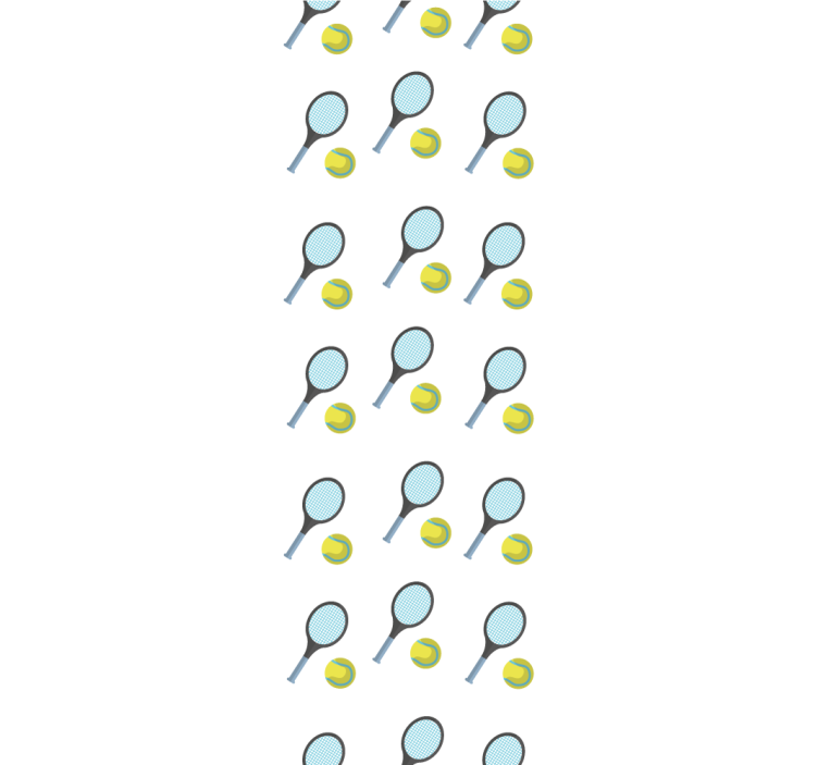 Tenis raketleri ve topları özelleştirilebilir duvar kağıdı - TenStickers