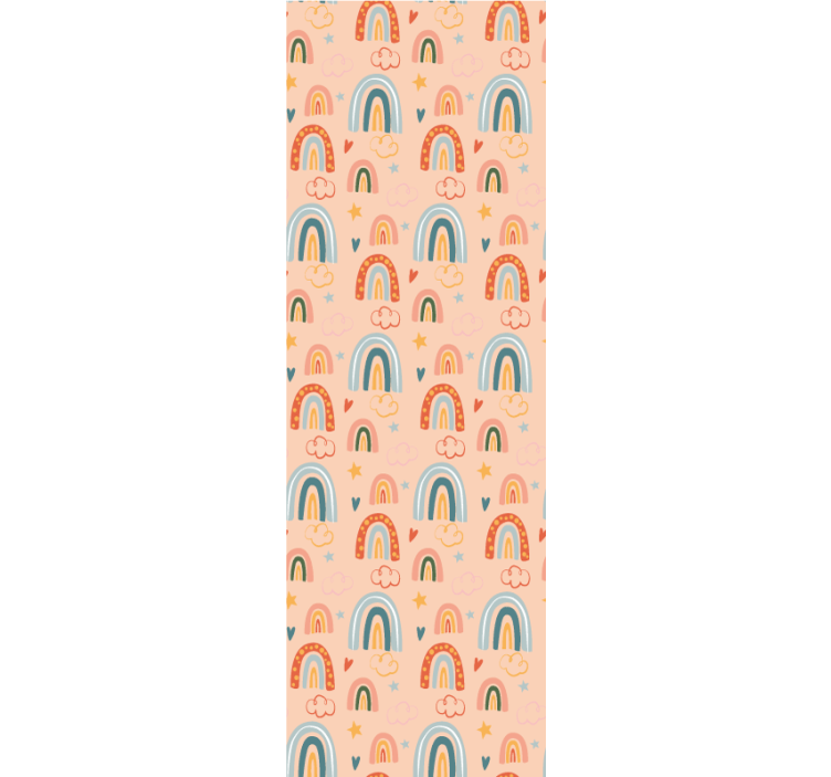 Desen çocuk teması gökkuşağı çocuk duvar kağıdı - TenStickers