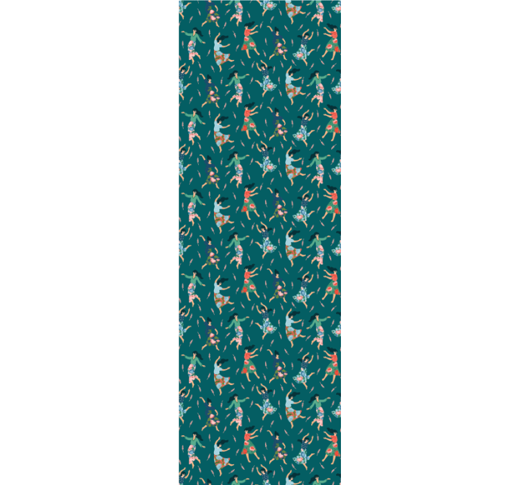 çiçek duvar kağıdı ile dans eden kadınlar - TenStickers