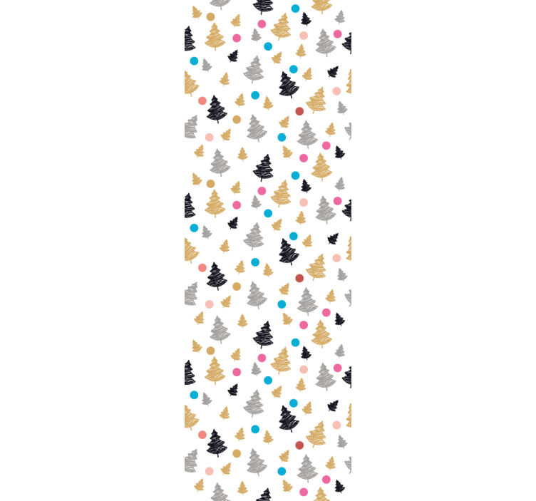 Ağaçlar düğün duvar kağıdı ile renkli noktalar - TenStickers
