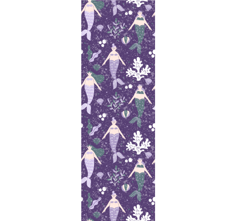 Deniz kızı sıçrama sanat duvar kağıdı - TenStickers