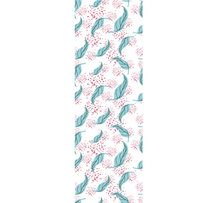 Mavi petal boya sıçrama sanat duvar kağıdı - TenStickers