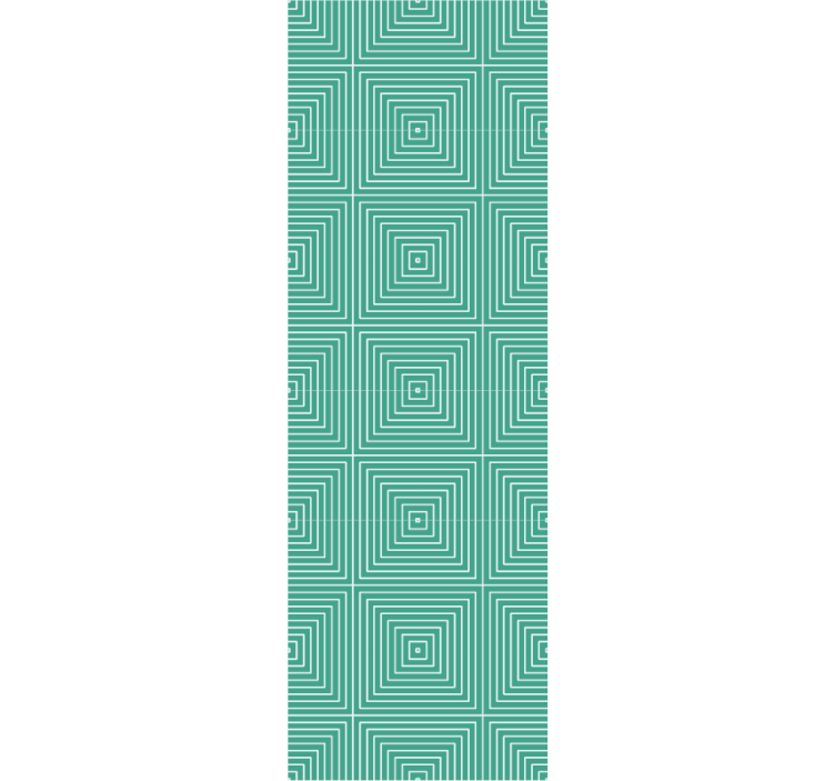 Yeşil kareler desen duvar kağıdı - TenStickers