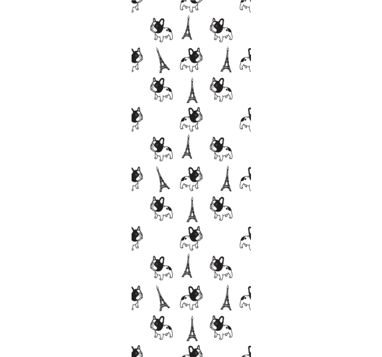 Parisli köpekler köpek duvar kağıdı - TenStickers