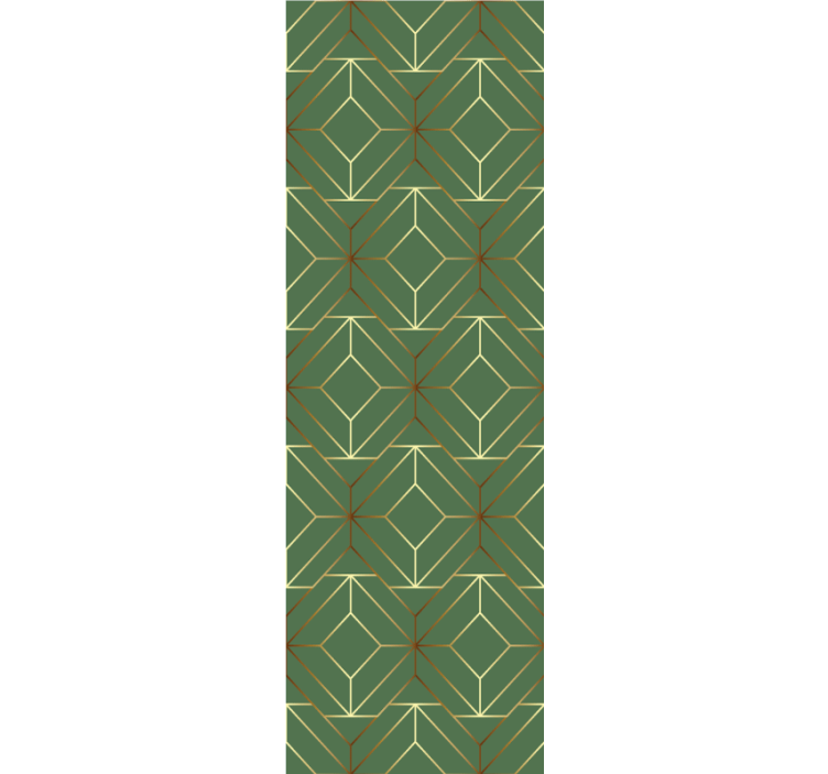 Anahatları kare duvar kağıdı ile yeşil kareler - TenStickers