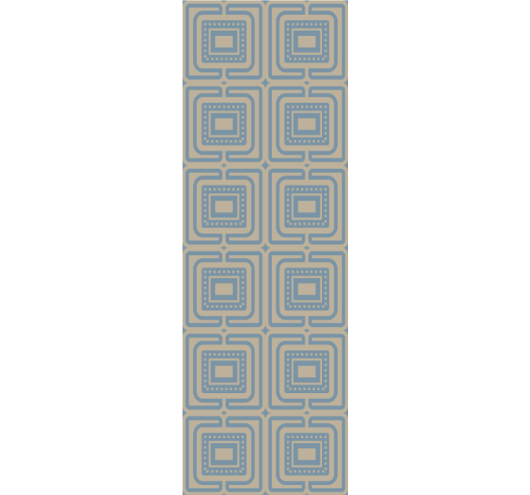 Bronz ve koyu mavi kareler doku duvar kağıdı - TenStickers