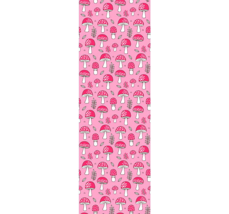 Mantar desenleri sanat duvar kağıdı - TenStickers