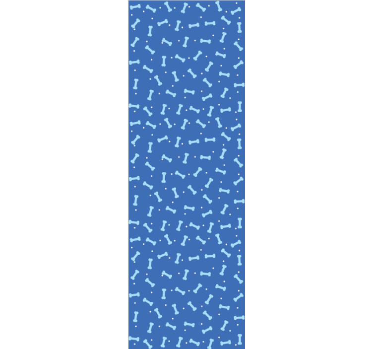 Inanılmaz mavi arka plan kemikler yatak odası duvar kağıdı - TenStickers