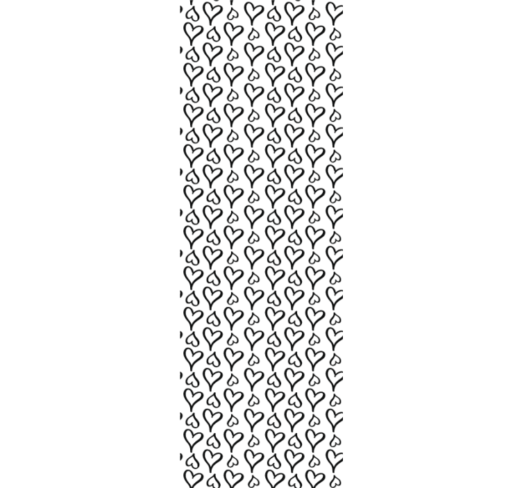 Siyah resimli kalp simgeleri modern duvar kağıdı - TenStickers