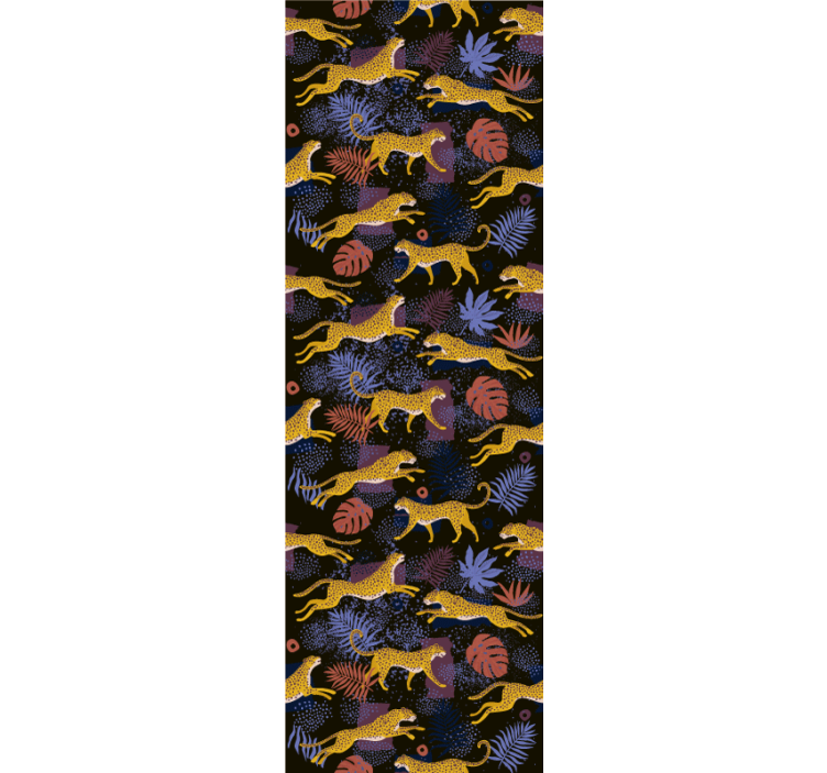 Orman faunası mozaiği hayvan duvar kağıdı - TenStickers