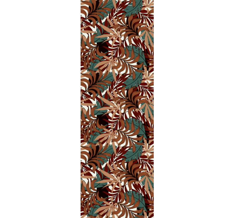 Soyut botanik duvar resmi yaprak duvar kağıdı - TenStickers