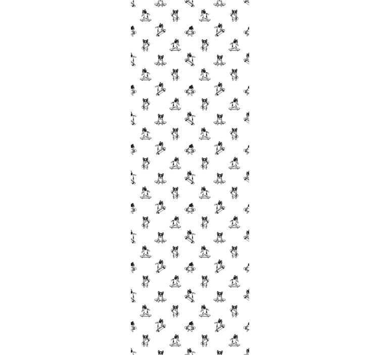 Kaykay üzerinde bulldoglar köpek duvar kağıdı - TenStickers