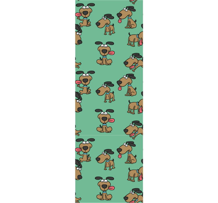 Köpek karikatür eğlenceli köpek duvar kağıdı - TenStickers