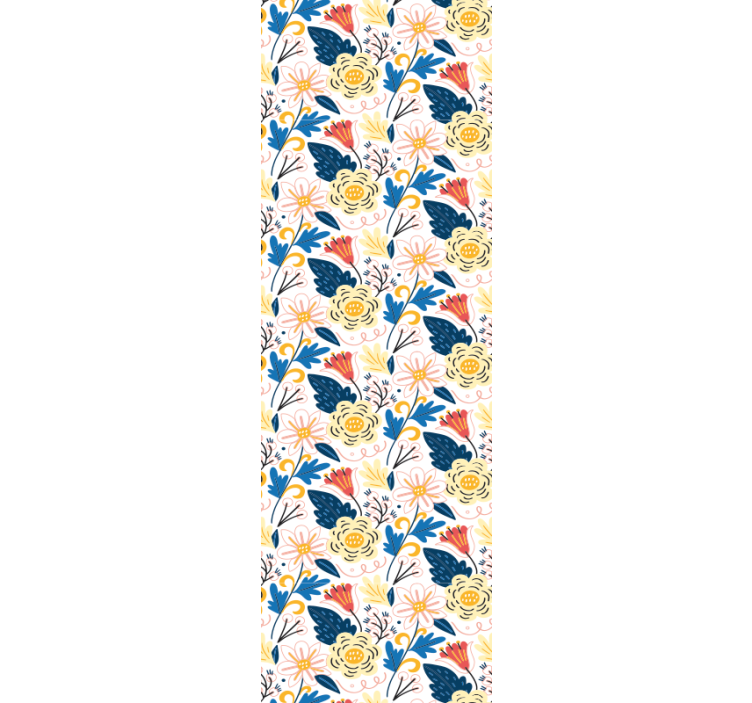 Panoramik çiçek odası duvar kağıdı tasarımı - TenStickers