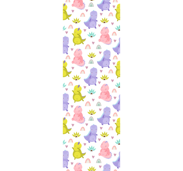 Dinozor zevk desen bebek odası duvar kağıdı - TenStickers