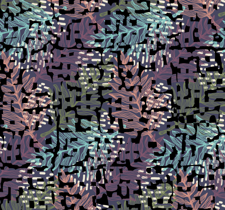 Renkli orijinal sıçrayan çiçek duvar kağıdı - TenStickers